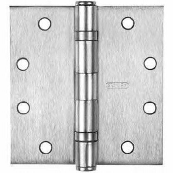 Best Hinges 4-1/2inx4-1/2in Full Mortise Ball Bearing Standard Weight Square Corner Hinge # 040822 Satin FBB19141232D